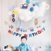 Ins Car Bus Theme Birthday Party 1st Banner Decoration White Balloons Clound Scene Background wall Boy Girl Baby Shower 231227