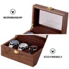 Boîtes de montre transparentes, organisateur de bijoux, boîte de rangement, boîtier verrouillable, conteneur pratique pour bijoux de voyage