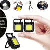 Torcia a LED portatile Mini lampada da lavoro multifunzionale ricaricabile, piccole luci tascabili portachiavi per illuminazione esterna, campeggio, auto