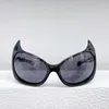 Sunglasses Fashion Y2K Bat Shape Women's 0284S Vintage Sexy Luxury Cat Eyes Men's Glasses Uv400 5 ColorsBlack Red White