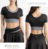 Lu Quick -try 2st Short -Sleeved Yoga Outfit Clothes Women's High midje höft som täcker Light Fit Fitness kjol