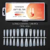 Vendeeni 240 Stück/Set künstliche Nagelspitzen mit vollständiger Abdeckung, 12 Größen, gemischt, weiß, transparent, künstliche Nagelspitzen, flexibles Kunstharz-Nagelkunst-Verlängerungswerkzeug 231227