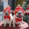 犬のアパレル猫ペットクリスマスハットスローバービブ