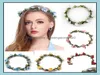 Beach Summer Flower Wreath Garland Crown Festival Wedding Bridal Bridesmaid Floral Headband Boho Headdress Headpiece Hair Accessor1977106