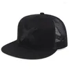 Casquettes de balle classique bouton arrière chapeau style hip hop hommes et femmes réglable panneau de maille baseball à bord plat pare-soleil