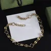 Classiche collane oro in oro braccialetti anelli a cerchio set con scatola regalo da uomo designer designer chic braccialetti collane regalo di compleanno
