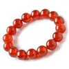 Strang 6mm/8mm/10mm Jade Karneol Trommelarmband Schmuck (Gelb Rot) Runde Perle für Frauen Männer Heilung Reiki Armreif Natur LK4D3