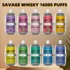 Savage Whisky vape descartável 26ml E-líquido 16000 Puffs E-Cigarette Vaper 10 Sabores 650mAh Bateria Recarregável Vapes razz bar vs puff 15000 12000 9000 7000