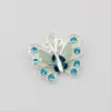 Blue Enamel Butterfly Charm Pendendants 50pcs lot alliage de mode Bijoux de mode bricolage Bracelets Collier Boucles d'oreilles 22x20 5 mm A-505201P