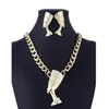 Ny klassisk överdrift Kvinnsmycken Set Rätt symbol för den egyptiska farao -legeringsmycken Classic Clavicle Chain273i