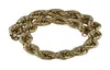 Mens Hip Hop Chain Halsband 14K Guldkedjor överdrivna stora halsband smycken 30mm 30inch2550385