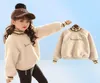 Winter Hoodies Sweatshirts Elegante Winter Frühling Herbst Pullover Warme Kinder Mädchen Plus Samt Lamm Wolle Verdicken Outfits Baby Boutiq9756409