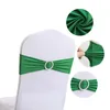 50Pcs Elastic Chair Knot Wedding Decoration Buckle Sashes Back Cover Mariage el Home Seat Elegant Modern Ribbon 231227