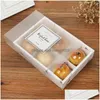 Transparent Frosted Cake Box Present Wrap Mooncake Cakes Pack Packaging Dessert Arons Pastry Boxes LX3166 WJY591 Drop Delivery DHQST