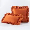 Travesseiro de travesseiro moderno moderno sólido simples tampa de veludo de veludo carro backrest macio travesseiro 30x50 45x45 50x50cm