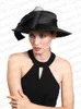 Berets Frauen Chruch Satin Fedora Hut Elegante Hochzeit Fascinator Bogen Party Chapeau Femme Vintage Chapeu Marca De Luxo