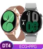 DT4 Smart Watch 4 ECG PPG Bluetooth Call AI Voice Assistant 지원 NFC GPS 추적기 무선 충전기 Samsung iOSF1030821 용 스마트 워치