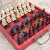 35pcsset المقتنيات المتطورة خمر الصينية Terracotta Warriors لعبة ألعاب الطاولة مجموعة هدية لقادة الأصدقاء العائلة 231227