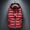 Hooded Spring Autumn Sleeveless Jacket for Men Fashion Warm Male Winter Vest Light Plus Size Mens Work Waistcoat 231227