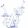 пьянящие стеклянные бонги Кальян / Cone Cascade Gravity Recycler Dab Rig