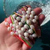 Braccialetti con ciondoli Catena di corda colorata regolabile per donne ragazze Boho naturale perla di riso d'acqua dolce amicizia festa in spiaggia