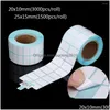 Cadeaupapier 1500/3000 stuks/rol zelfklevend thermisch label sticker papier supermarkt prijs blanco Mtifunction waterdichte printbenodigdheden Drop D Dhm3M