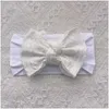 Hair Accessories Baby Girls Wide Nylon Bow Headbands Candy Color Soft Elastic Big Bowknot Solid Hairbands For Kids Head Band Children Dhtvg