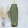 Vêtements ethniques Extra Long Khimar Mariffon 2 couches prière musulmane Vêtements islamiques Dubaï Turquie Femmes Hijab Robe Ramadan Hijabs Niqab