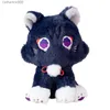 Fyllda plyschdjur 25 cm Genshin Impact Skirmisher Black Cat Doll Cat Plush Toy Cartoon spridda soldater runt dockan kawaii barn gåva 231228