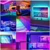 Luci LED RGB Musica Sincronizzata Striscia cambia colore Striscia luminosa per telecomando Camera da letto Decorazione atmosfera per feste Striscia luminosa USB 5 V Fai da te Multi colori 50 piedi/100 piedi