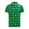 Męskie koszule męskie moda ST Day 3D Digital Printed Single Bered Shirt Shirt Rękaw dla mężczyzn