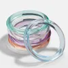 Girls Cool Summer Acetic Acrylic Bangles Bracelets Transparent Clear Fashion Resin Bangle Bracelet For Women190l