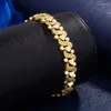 Link Bracelets 19cm Retro Fashion European Coin Gold-plated Jewelry Copper Plating 24K Gold Men's Wide Version Bracelet Watch Chain