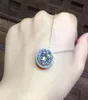 Enorme ciondolo con diamante moissanite da 5 ct, vero argento sterling 925, collana con pendenti per matrimonio, festa, per le donne, gioielleria raffinata, regalo3484393