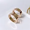 HighQuality mode liefde ring damesringen Band gouden ring klassieke luxe designer sieraden voor vrouwen Breed 4mm 5mm 6mm met doos Tita2809