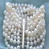 8ROW 8 7 mm blanc rond Bracelet de perles d'eau douce Magnet301b