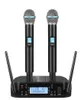 Stage Performance Karaoke 600-699mhz UHF GLXD4 Professional Dual Wireless Microphone System 2 Automatic Scan9684588