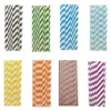 Disposable Cups Straws 25pcs Colorful Striped Biodegradable Paper Drinking Wedding Birthday Party Favors Decoration Supplies