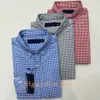 Men Casual Shirts Plaid shirt spring and autumn stripe shirt business dress shirt Fashion classic shirts mens embroidery decoration Comfortable top Long shirt ss