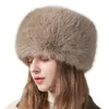 Berets Pelziger FauxFur-Eimerhut für den Winter, verdicktes Futter, russische Teenager, Erwachsene, Outdoor-Aktivitäten, warmes Skifahren DXAA