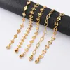 Link Bracelets Fashion Stainless Steel Women's Chain Necklace Bracelet Gold Color Heart Handmade Choker Jewelry With 5cm Extention