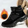 Chaussures noires indestructibles pour hommes, bottes d'hiver, Antismash, Anti-perforation, travail, sécurité Anti-brûlure, 231225