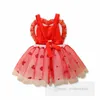 2024 Sommer Kleine Mädchen Pailletten Liebe Herz Hosenträgerkleid Kinder Bögen rückenfreies Spitzentüllkleid Valentinstag Kinder Partykleidung Z6377