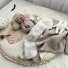 Cobertores 6917 Baby algodão de algodão nascida Bordão inseguro bordado de bordado de dupla face