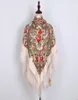 Xales cachecol russo ucraniano franjas tradicional floral polonês feminino pescoço cabeça envoltório vintage antigo hijab poncho7998990