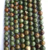 Lösa ädelstenar naturliga afrikanska grön opal runda form 14 mm pärlor för smycken som gör diy armband halsband örhängen