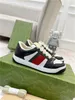 Designer Screener Shoes Distressed Dirty Sneakers Luxury Men Women Trainers Classic Blue Red Stripe Rubber Shoe Low Top Leather Sneaker With Original box