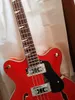 Guitare électrique 4 cordes, basse pour droitier, gutars personnalisés Vintage, rouge clair brillant