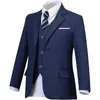 Schwarzer Marineblauer Anzug für Jungen, schmale Passform, Kleid, Kleidung, Ringträger-Outfit, Kinder-Hochzeitsfeier, Performance-Kostüm, Kinder-Blazer, Hose 231228