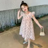 Dziewczyny sukienki dziewczyny swobodne koreańskie miękkie wygodne, urocze, żywa, prosta moda luźna, słodki wzór artystyczny lato